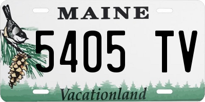 ME license plate 5405TV