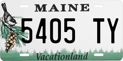 ME license plate 5405TY