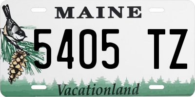 ME license plate 5405TZ