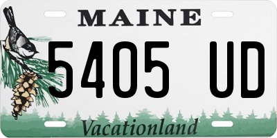 ME license plate 5405UD