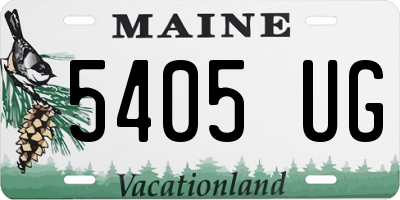 ME license plate 5405UG