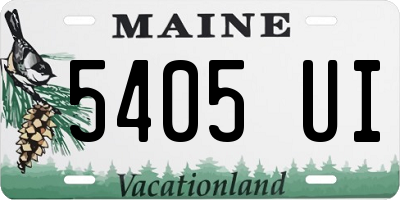 ME license plate 5405UI