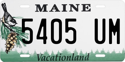 ME license plate 5405UM
