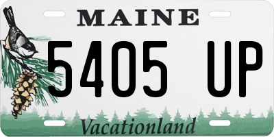 ME license plate 5405UP