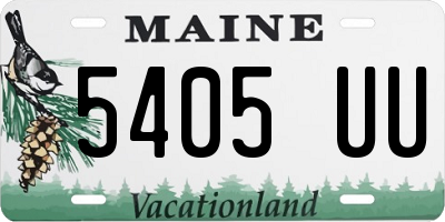 ME license plate 5405UU