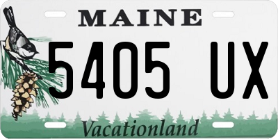 ME license plate 5405UX