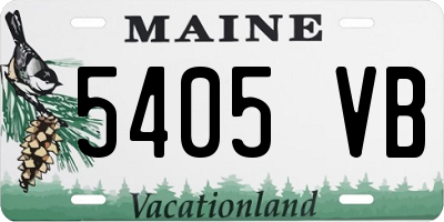 ME license plate 5405VB