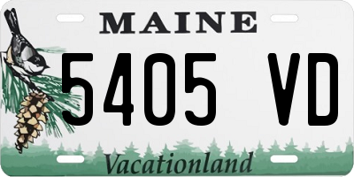 ME license plate 5405VD