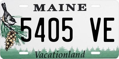 ME license plate 5405VE