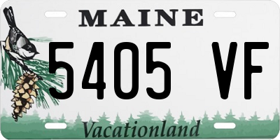 ME license plate 5405VF