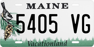 ME license plate 5405VG