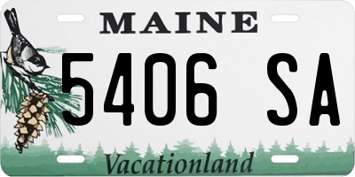 ME license plate 5406SA
