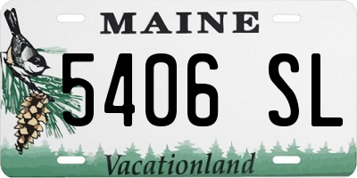 ME license plate 5406SL