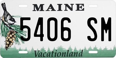 ME license plate 5406SM