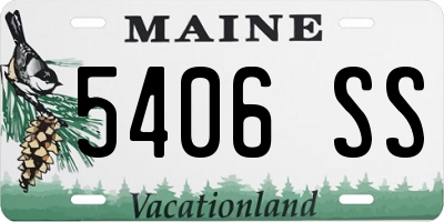 ME license plate 5406SS