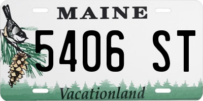ME license plate 5406ST