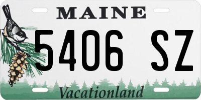 ME license plate 5406SZ
