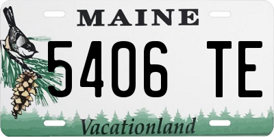ME license plate 5406TE