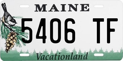 ME license plate 5406TF