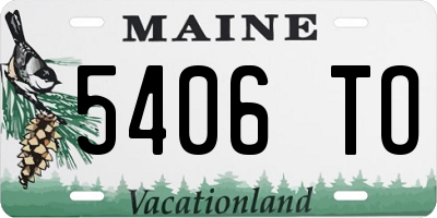 ME license plate 5406TO