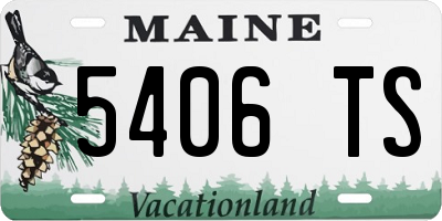 ME license plate 5406TS