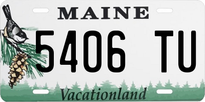 ME license plate 5406TU