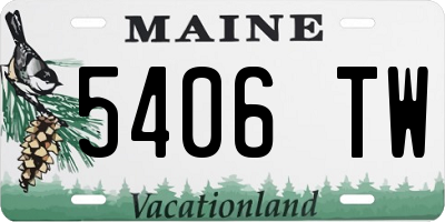 ME license plate 5406TW