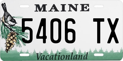 ME license plate 5406TX