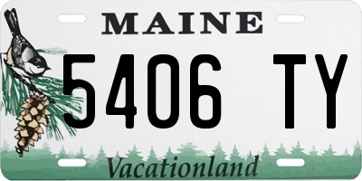 ME license plate 5406TY