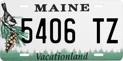 ME license plate 5406TZ