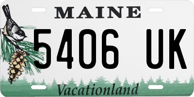 ME license plate 5406UK