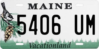 ME license plate 5406UM