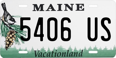 ME license plate 5406US