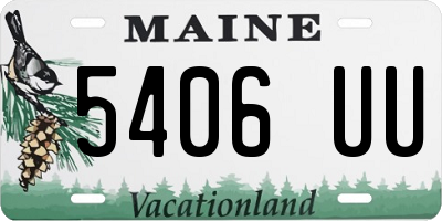 ME license plate 5406UU