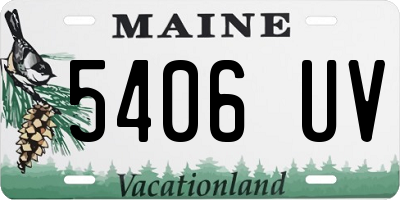 ME license plate 5406UV