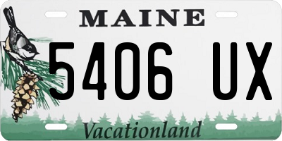 ME license plate 5406UX