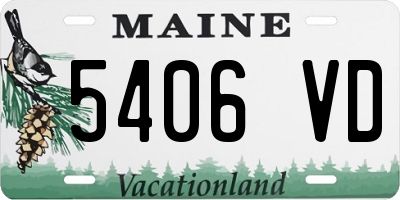 ME license plate 5406VD