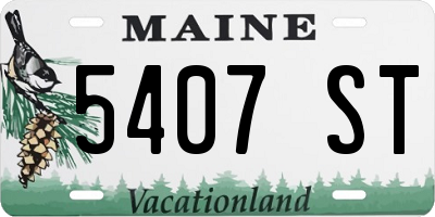 ME license plate 5407ST