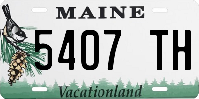ME license plate 5407TH