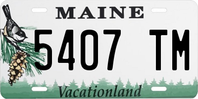 ME license plate 5407TM