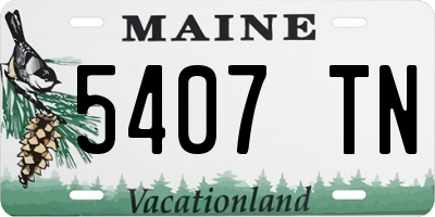 ME license plate 5407TN