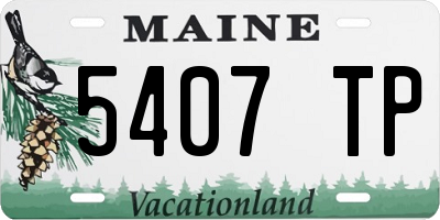 ME license plate 5407TP