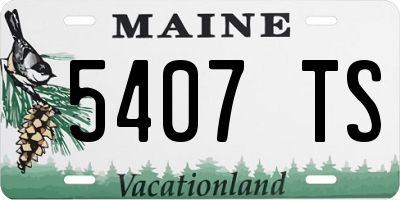 ME license plate 5407TS