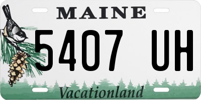 ME license plate 5407UH