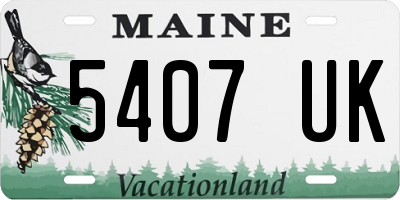 ME license plate 5407UK