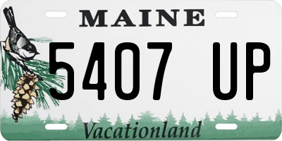 ME license plate 5407UP
