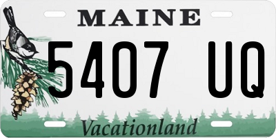 ME license plate 5407UQ