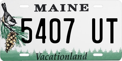 ME license plate 5407UT
