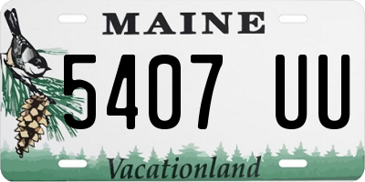 ME license plate 5407UU