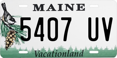 ME license plate 5407UV